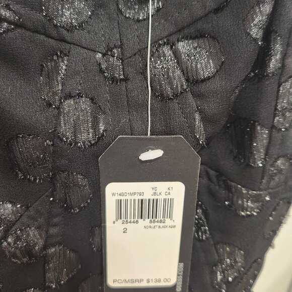 NWT GUESS Sweetheart Polka Dot Mini Dress - Sz 2 - Black - Picture 2 of 4
